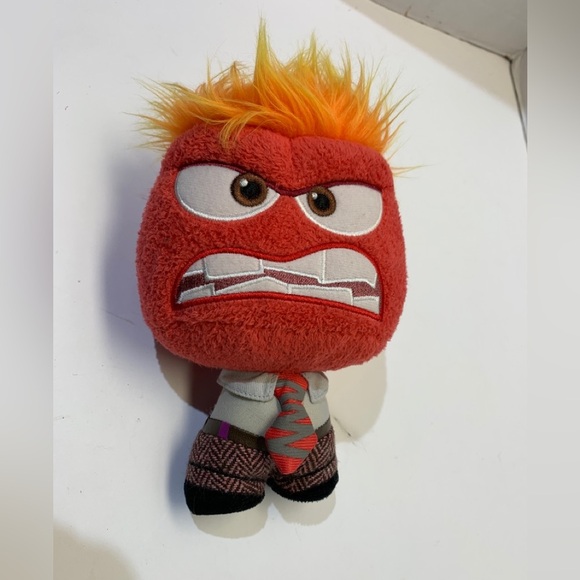 Disney Pixar  7” Soft Sculpture Plush - Inside Out - ANGER - Funko - Picture 1 of 6